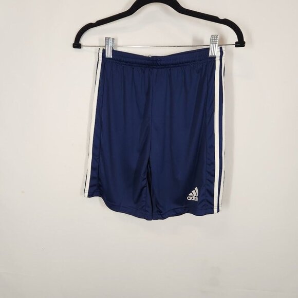 NWT ADIDAS SQUADRA 21 SHORTS in Navy Blue Size Youth Large - Picture 2 of 8
